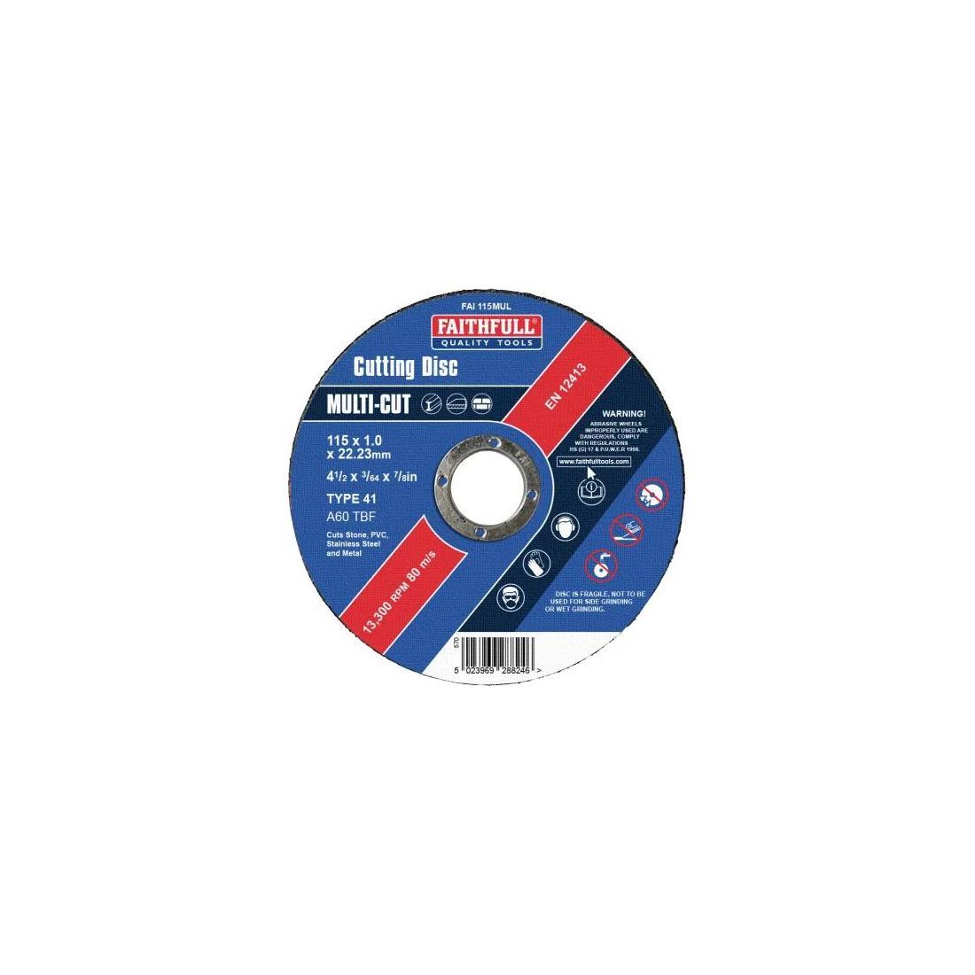 Faithfull Multi Disc 115mm