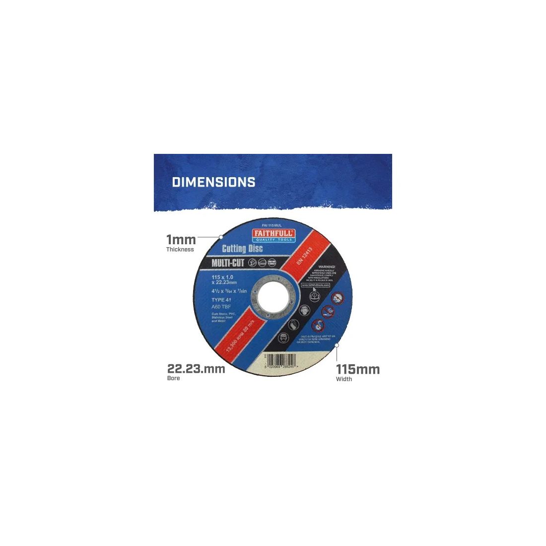 Faithfull Multi Disc 115mm