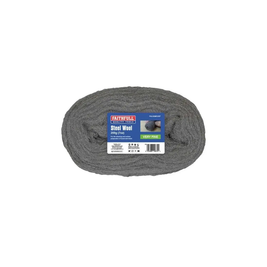 Faithfull Steel Wool Very Fine 200g TOOLBANK