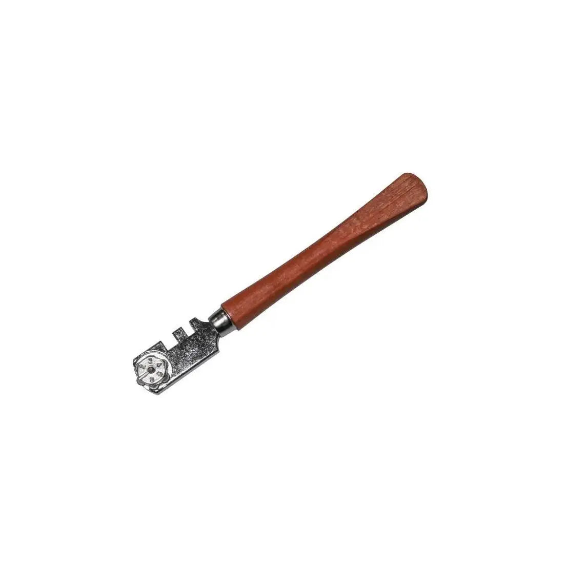 Faithfull Six Wheel Glasscutter Tungsten Carbide Wooden Handle TOOLBANK