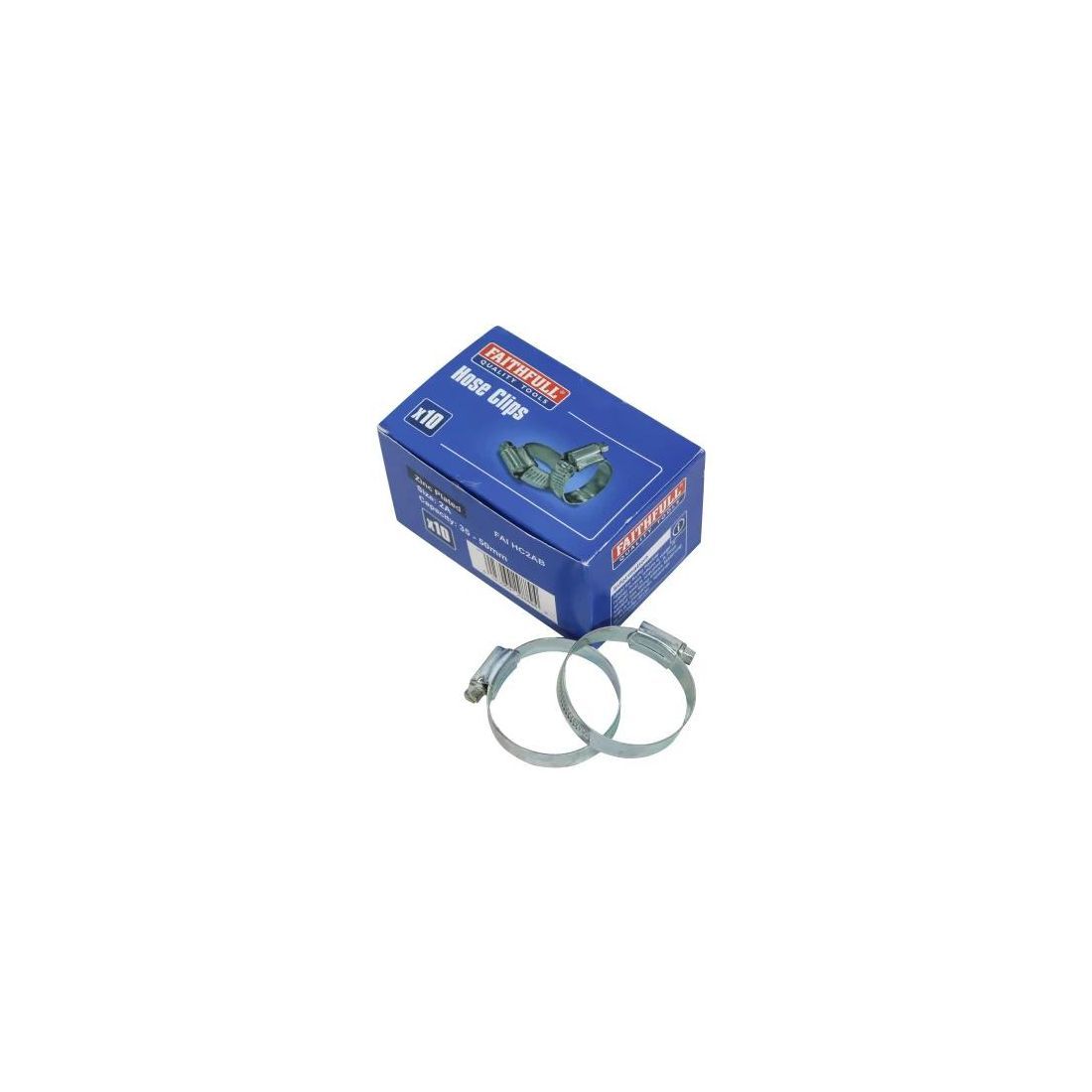 Faithfull 2A Hose Clip Zinc MSZP 35-50mm