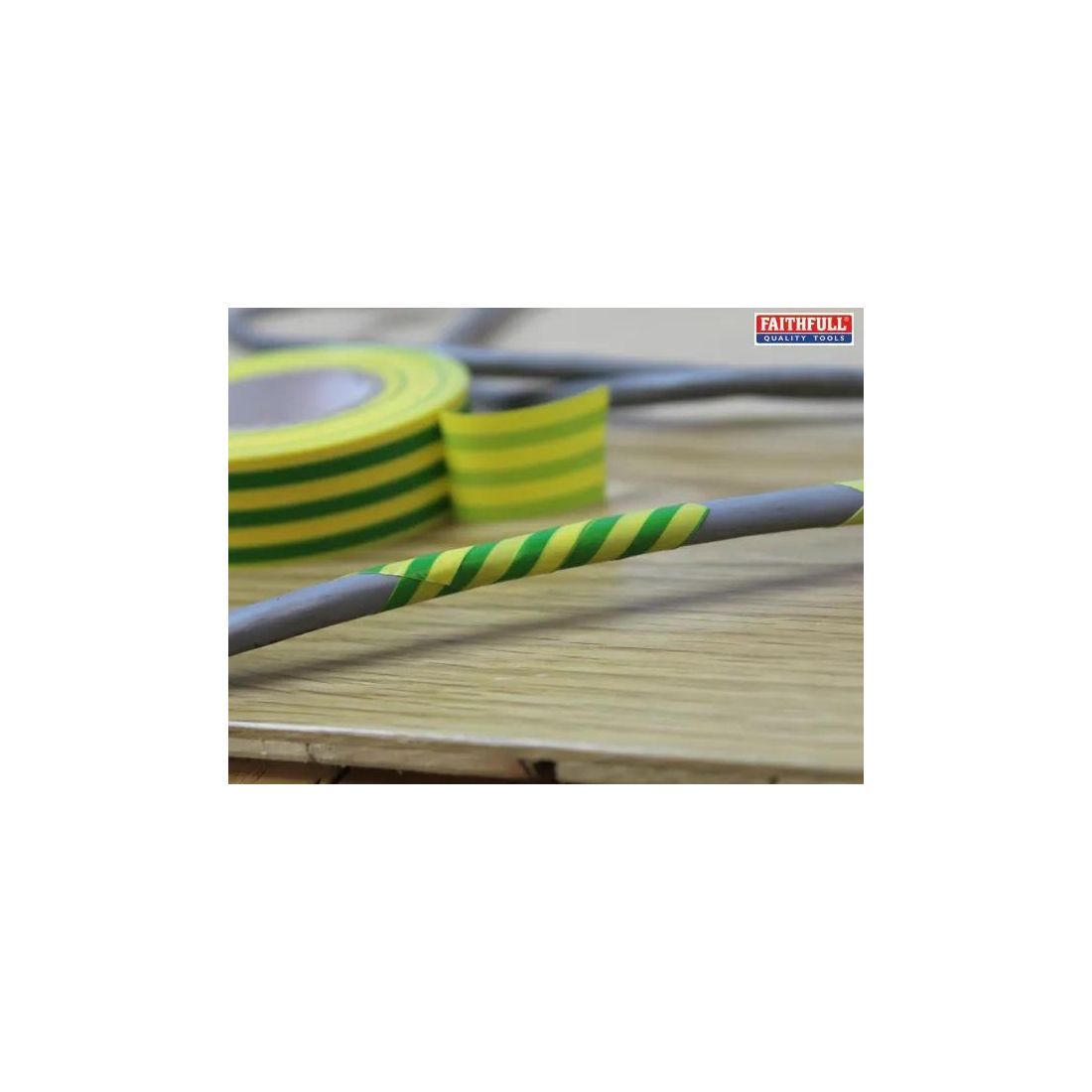 Faithfull PVC Electrical Tape Green/Yellow