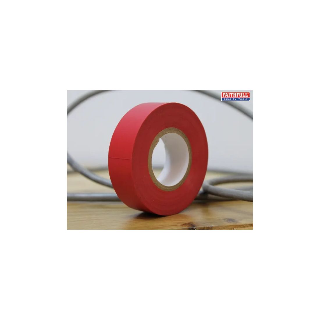FAITHFULL PVC ELECTRICAL TAPE RED 19MM X 20M
