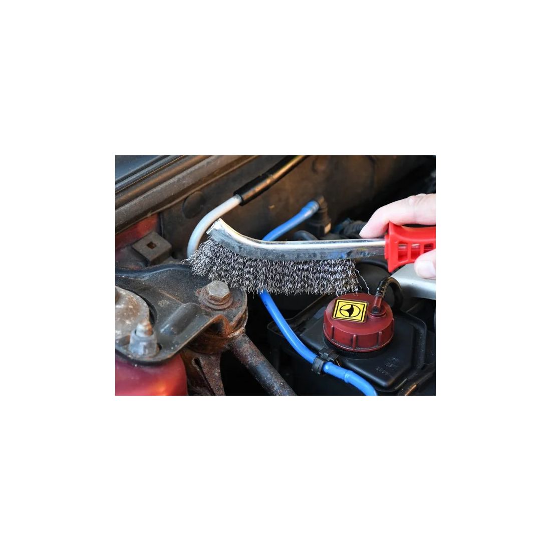 Faithfull Wire Scratch Brush Steel Red Handle
