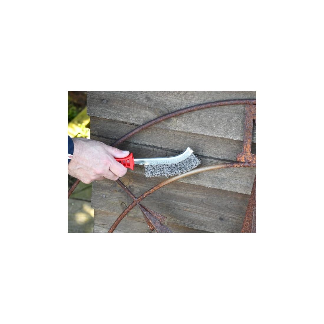 Faithfull Wire Scratch Brush Steel Red Handle