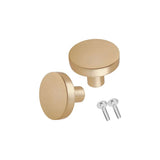 Headbourne Decorative Knobs Classic Brushed Brass 32mm Pack of 2