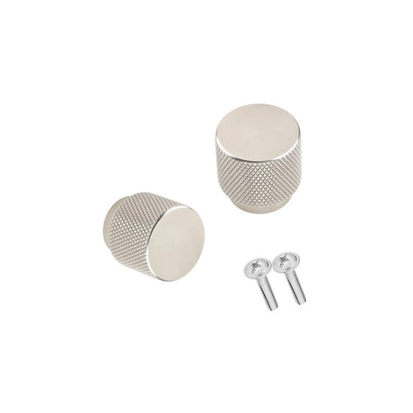 Headbourne Decorative Knobs Precision Satin Nickel 30mm Pack of 2