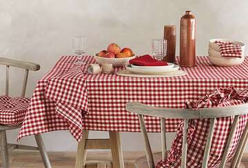 tablecloth red gingham 130 x 230
