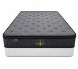Gray mattress with 'Thornhill' branding on a white background