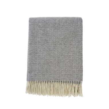 THROW LUCAS GRANITE 10% CASHMERE & 90 % SUPERFINE MERINO WOOL 140 X 200 CM