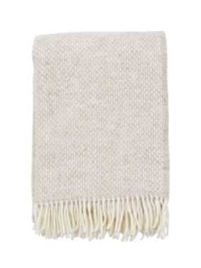 THROW PREPPY BEIGE MELANGE 100% LAMBSWOOL 130 X 200CM