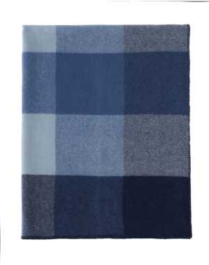 THROW BLOCK BLUE 100% LAMBSWOOL 130 X180 CM
