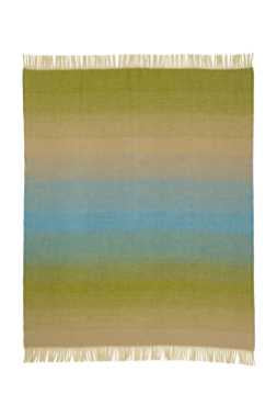 THROW AURORA GREENISH BLUE 100% LAMBSWOOL 130 X 200CM