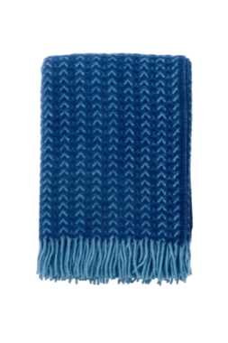 THROW ILSE BLUE /AQUA 100% LAMBSWOOL 130 X 200 CM