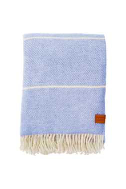 THROW INFINITY BLUE 25 % RECYCLED WOOL %75% LAMBSWOOL 130 X 200 CM