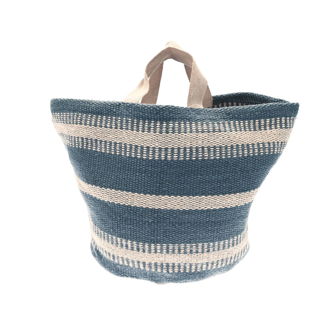 market bag jute with wide stripe