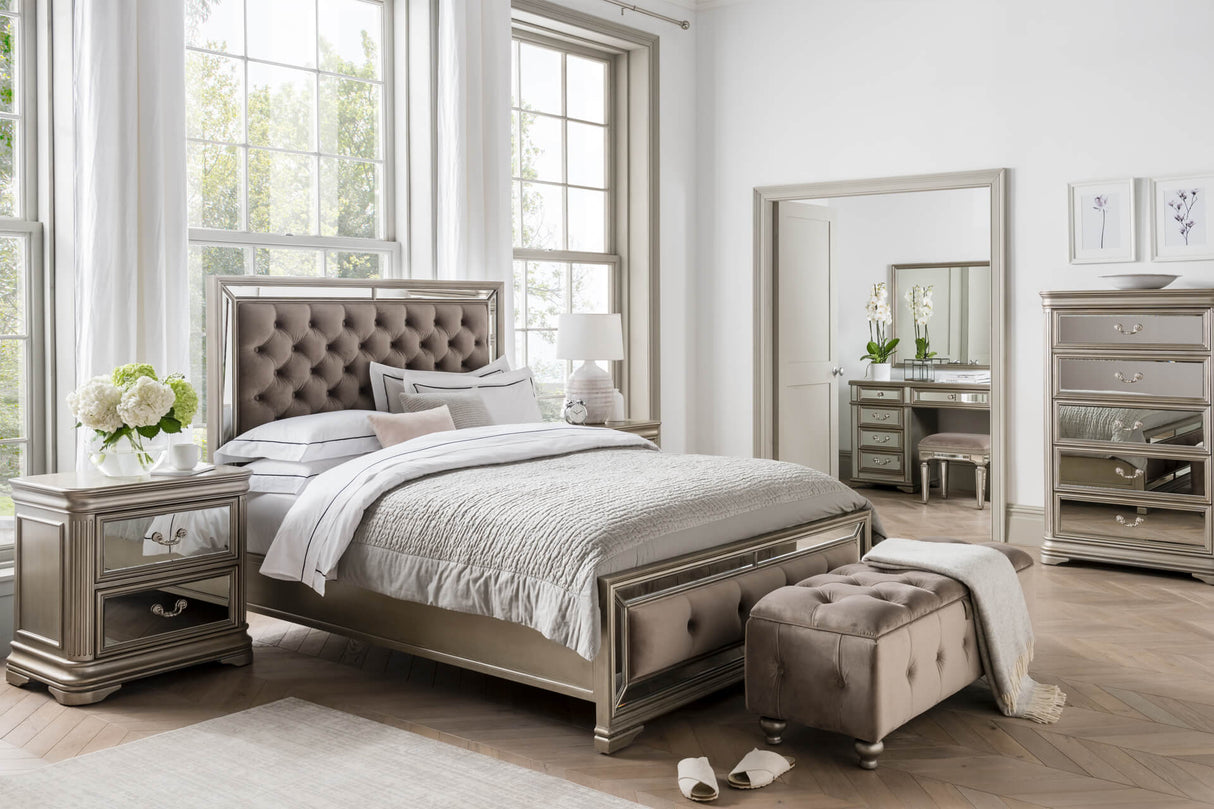 Jessica White 5ft King Bed Frame Ireland
