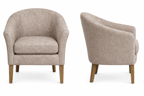 Kirby Tub Chair – Grey/Brown
