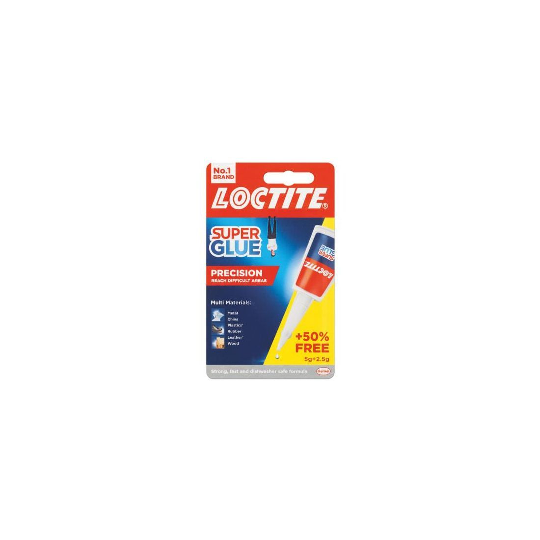 LOCTITE SUPER GLUE PRECISSION BOTTLE 5G+50% FREE