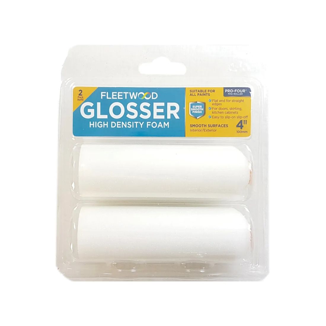 Fleetwood Glosser Roller Sleeve 4" Pack of 2