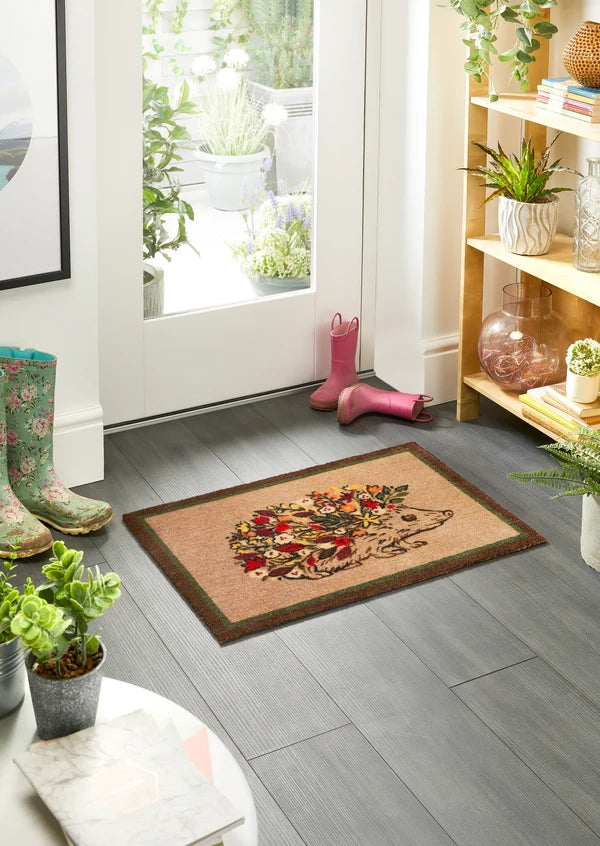 MAT FLORAL HEDGEHOG 50 X 75 CM