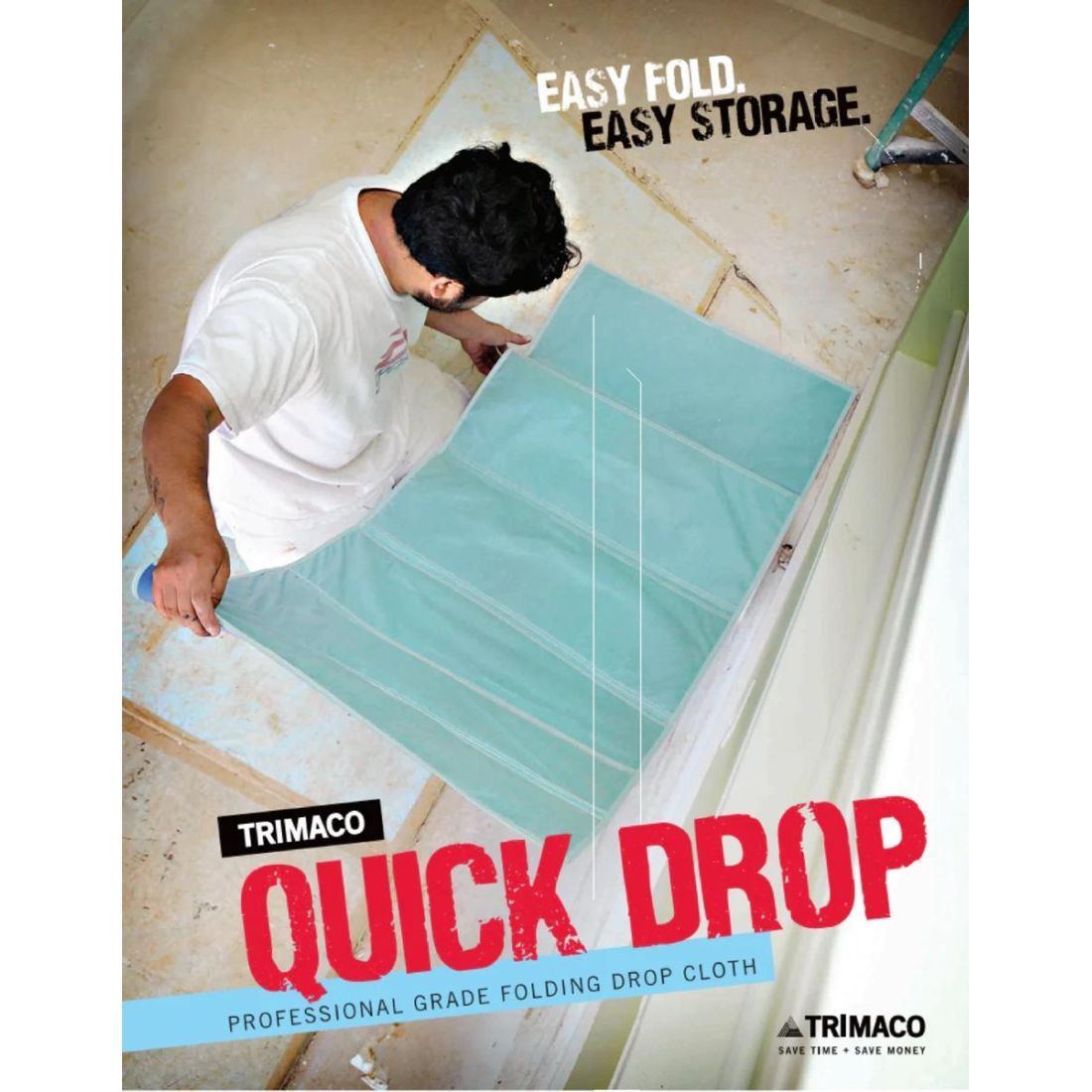 TRIMACO QUICK DROP FOLDING MAT DROPCLOTH