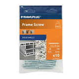 Rawlplug Frame Screws 7.5mm x 72mm T30 Pack of 10
