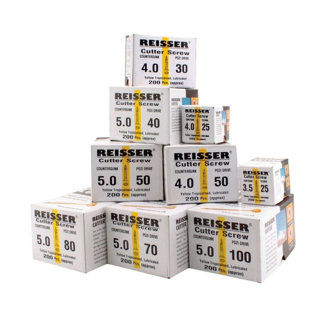 REISSER R2 WOOD SCREWS 4.0 X 40MM 200 BOX