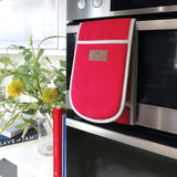 CANVAS DOUBLE  OVENGLOVES RED