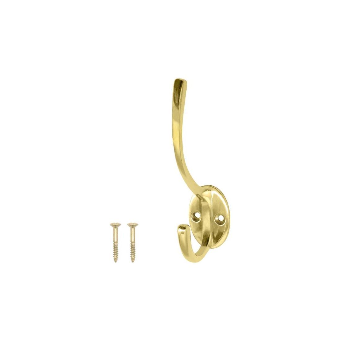 HAT AND COAT HOOK BRASS 125MM