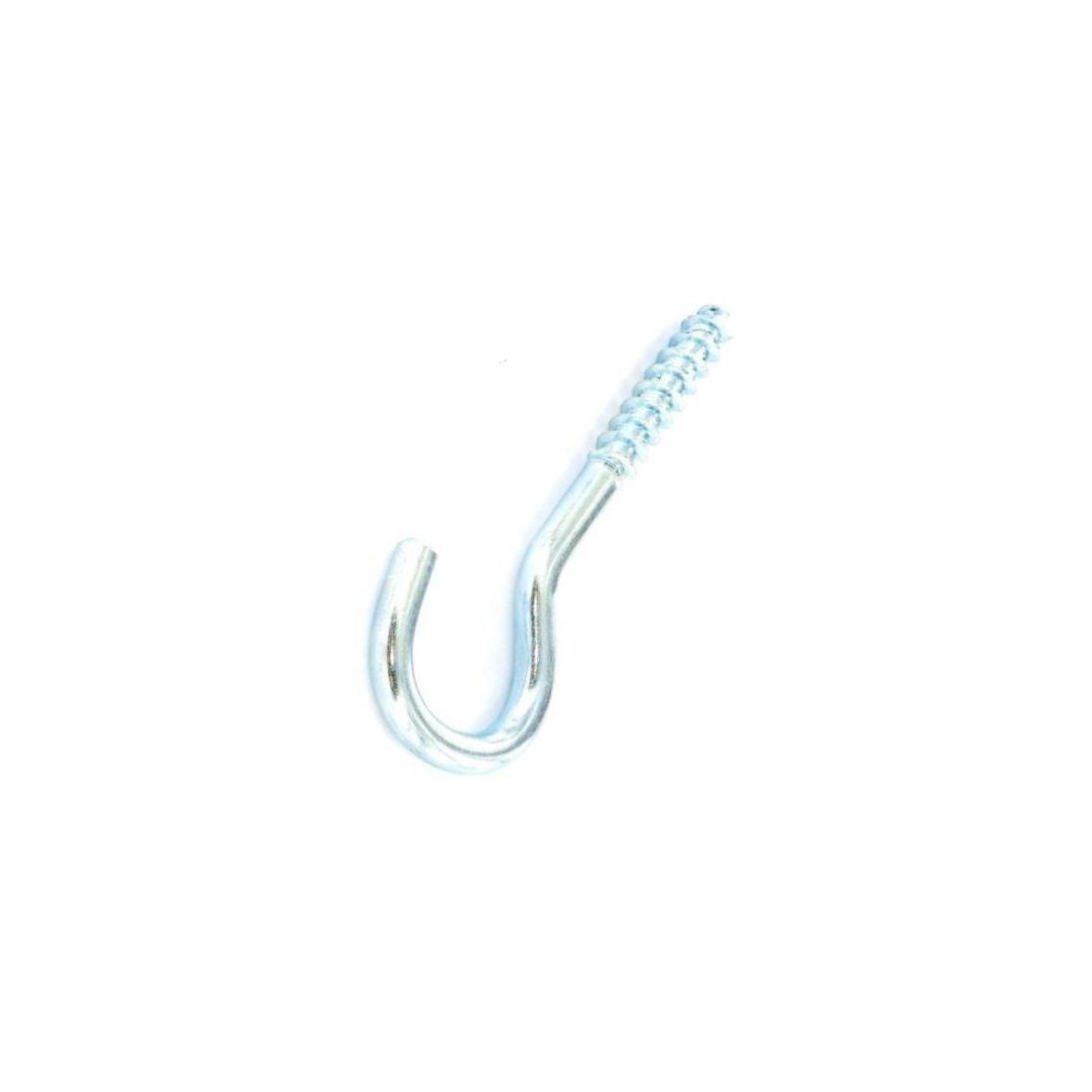 SCREW HOOKS 80MM ZINC PLATED PACK OF TWO