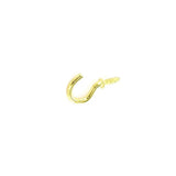 CUP HOOK SHOULDERED ELECTRO BRASS 25MM PACK OF FIVE CLASSIC