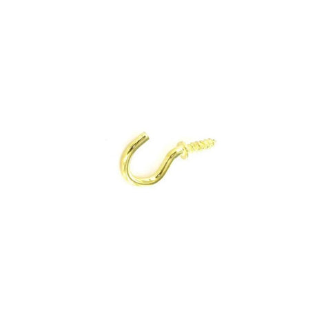 CUP HOOK SHOULDERED ELECTRO BRASS 25MM PACK OF FIVE CLASSIC