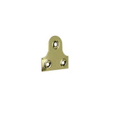 Glass Plates 32mm Plain Brass Plated Pack of 2