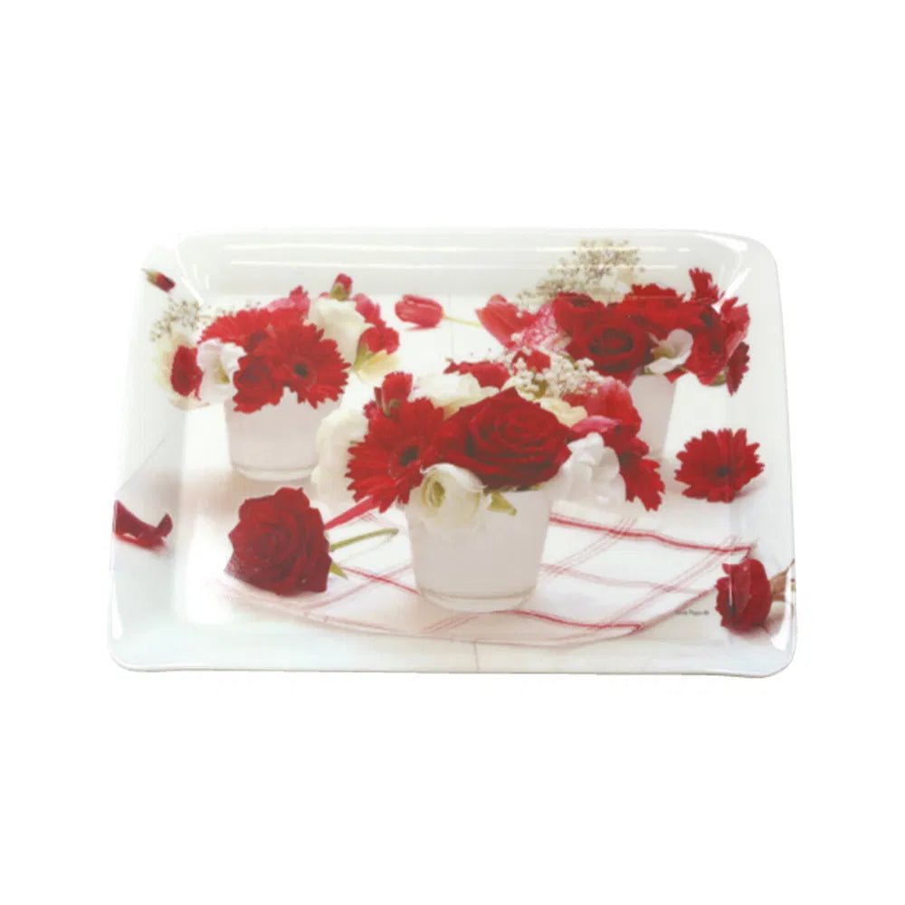 RED FLOWERS SCATTER TRAY