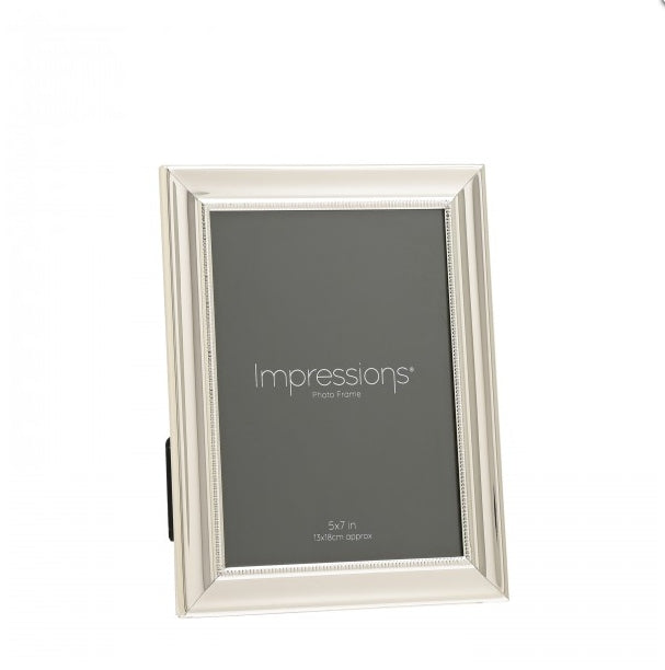 BEADED SILVER FRAME 7 X 5
