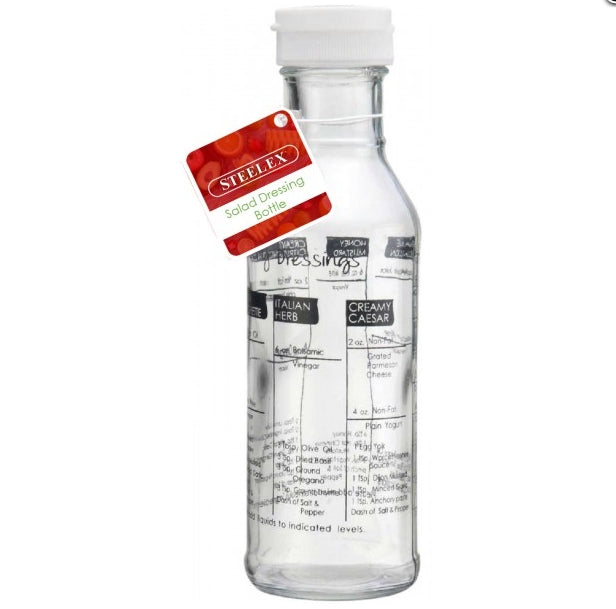 GLASS SALAD DRESSING BOTTLE
