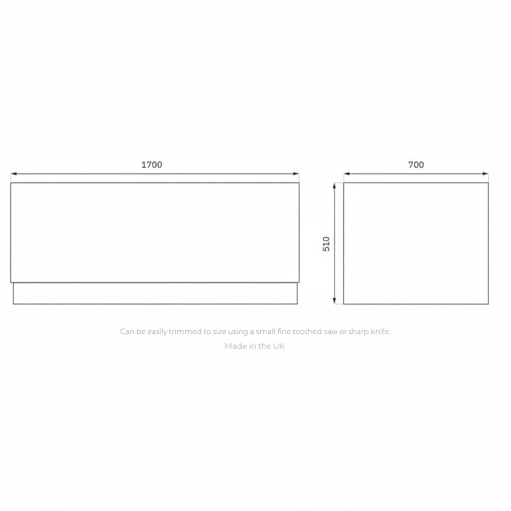 STRATA 1700 MM FRONT BATH PANEL WHITE