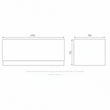 STRATA 1700 MM FRONT BATH PANEL WHITE