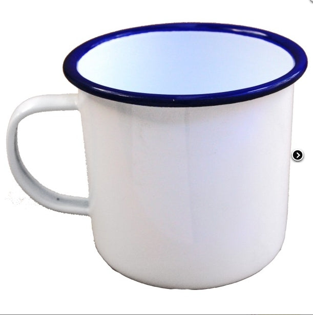 FALCON WHITE ENAMEL MUG