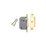Union Classic 3 Lever Mortice Lock Polished Brass 3"