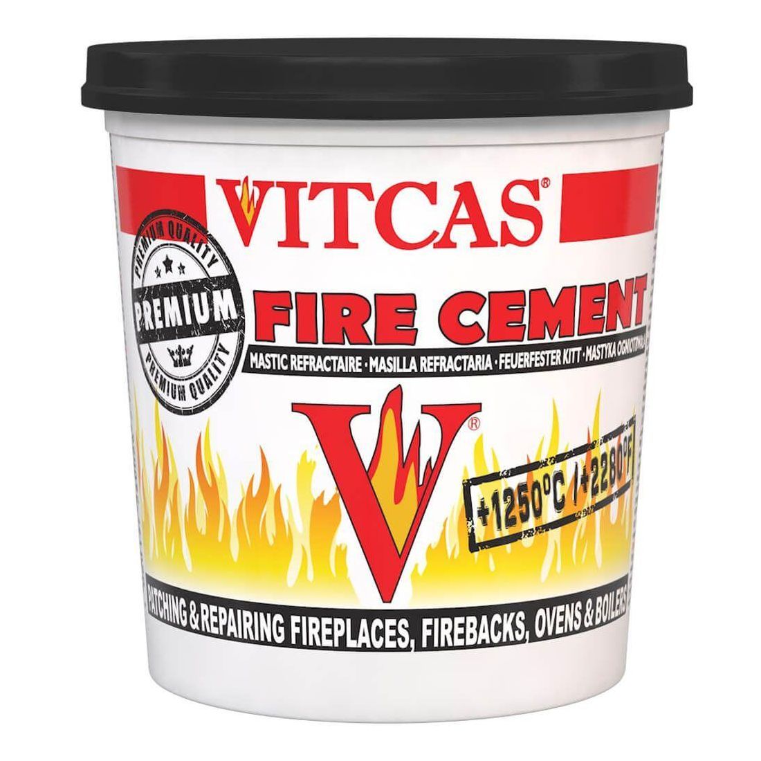 Vitcas Premium Fire Cement Black 1kg