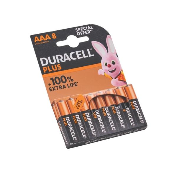DURACELL PLUS AAA BATTERIES PACK OF 8