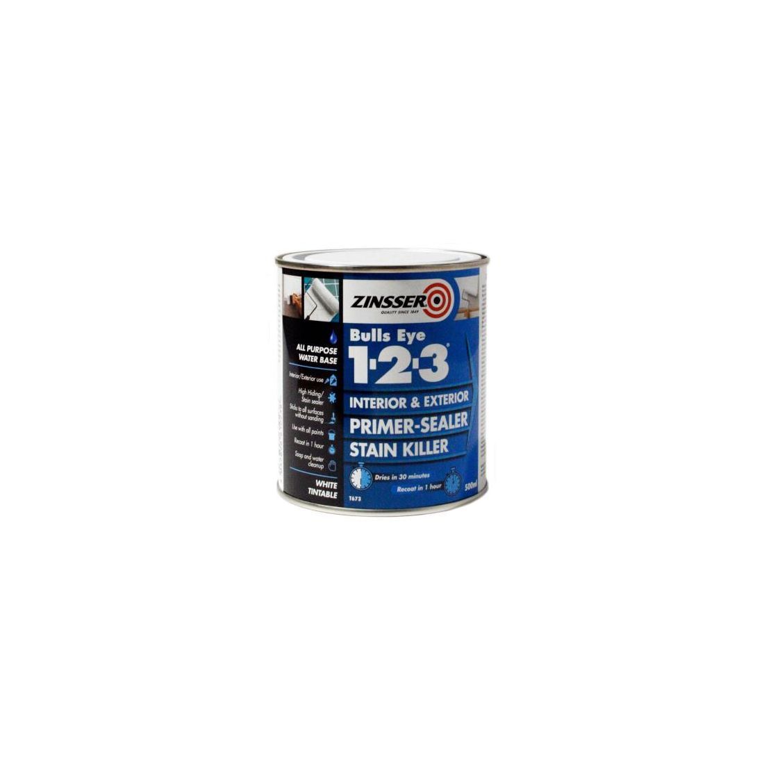 ZINSSER BULLS EYE 1-2-3 PRIMER 500ML