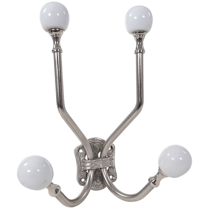NICKEL DOUBLE COAT HOOKS