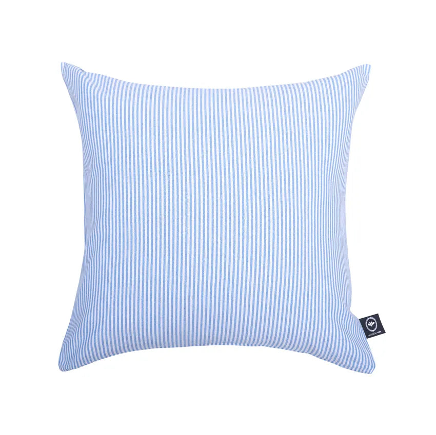 CUSHION COVER BOSSE BLUE /WHITE STRIPE ( unfilled )