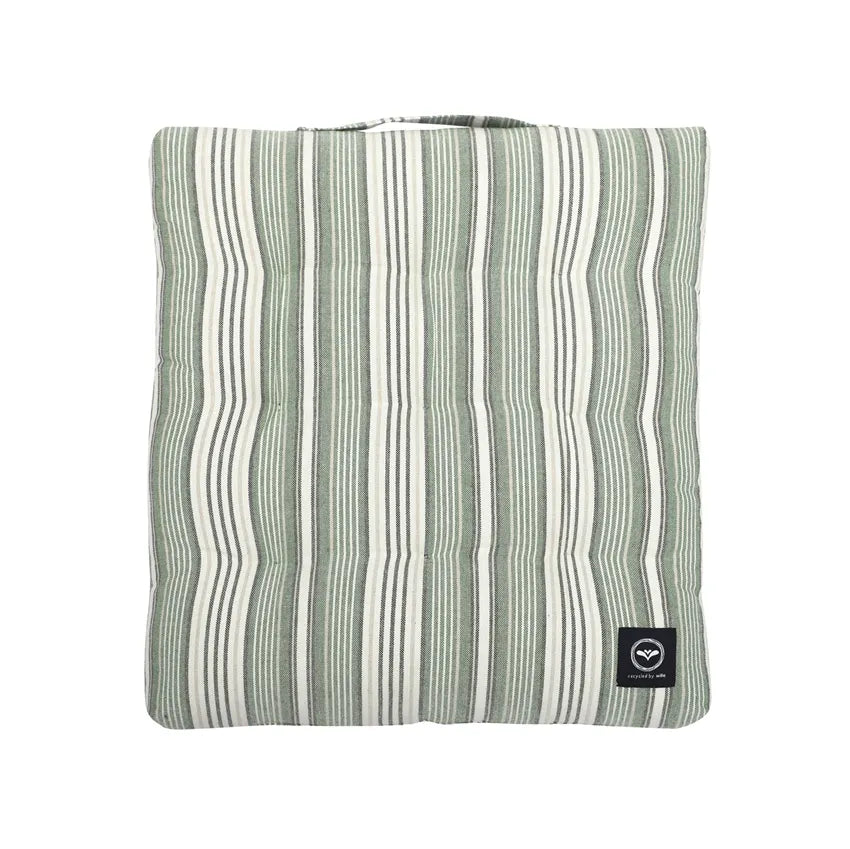 CHAIR PADS 40 X 40 X4 CM EDEN  GREEN STRIPE