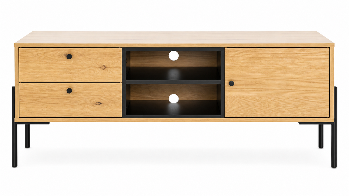 Madrid Tv Unit Oak & Black