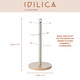 IDILICA METAL MUG TREE WITH BEECHWOOD BASE