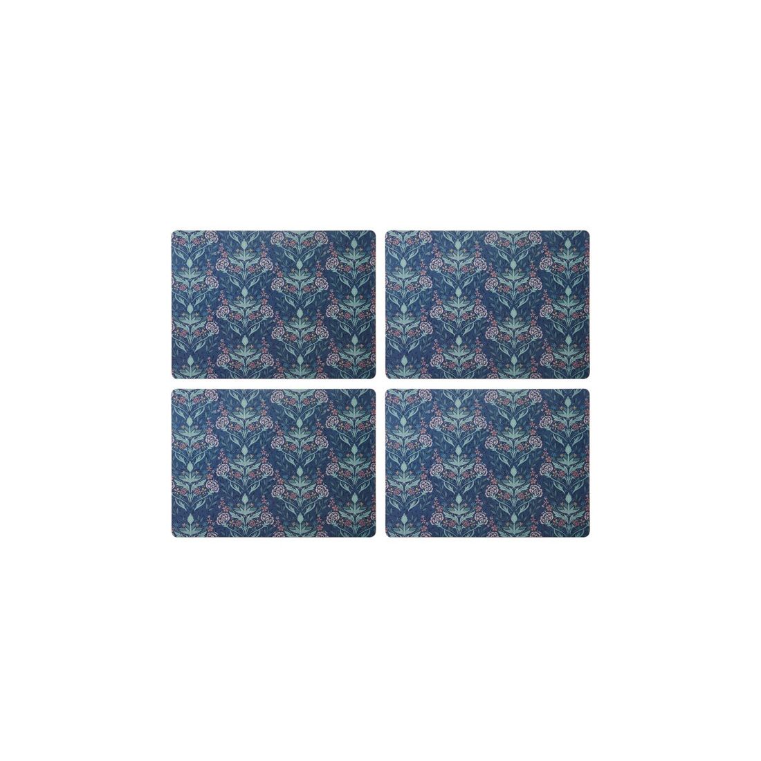 Arts & Craft pack of four large premium placemats for protecting dining tables with a classic decorative design